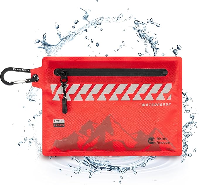 RHINO RESCUE Waterproof First Aid Kit, 114pc Ultralight Compact Gear