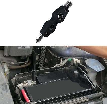 4 in 1 Car Battery Cleaning Brush, Battery Terminal Cleaner, Copper Pipes Cleaner Brush Tool, Auto Universal Interior an