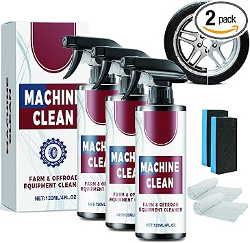 Heavy-Duty Outdoor All Purpose Cleaner - Machine Clean Spray, Car Tire Farm & Offroad Equipment Cleaner, Dissolves Quick