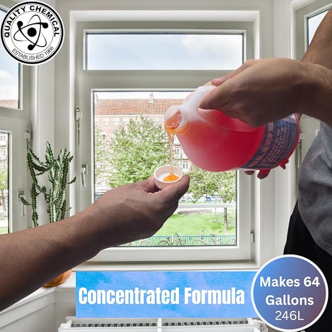 Quality Chemical Glide Streak-Free Outdoor Window Cleaner Washer's Solution - Outdoor Glass Cleaner for Ultimate Window Washing Solution, Perfect for Outdoor Use - Commercial Grade 128oz (Pack of 1)