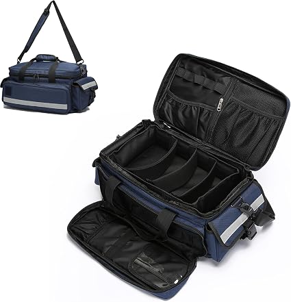 Medical Bag,First Aid Bag,Emergency Bag, Organizer Professional First Responder Trauma Bag with Detachable Dividers for 