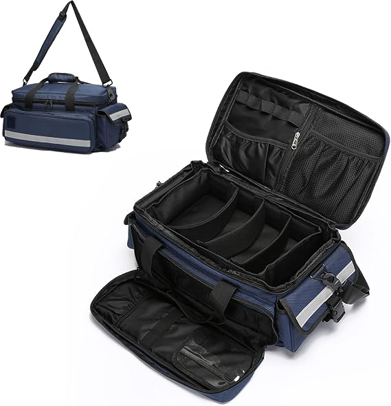 Medical Bag,First Aid Bag,Emergency Bag, Organizer Professional First Responder Trauma Bag with Detachable Dividers for 