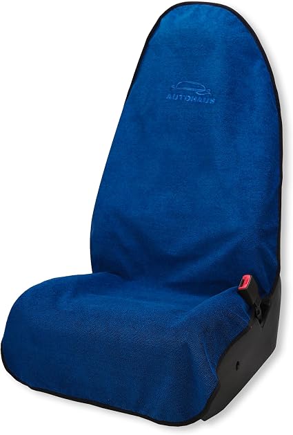 Waterproof Car Seat Towel Cover, Towel that Goes Over Car Seat for Sweat Protection, Quick-Dry Microfiber, Non-Slip Back