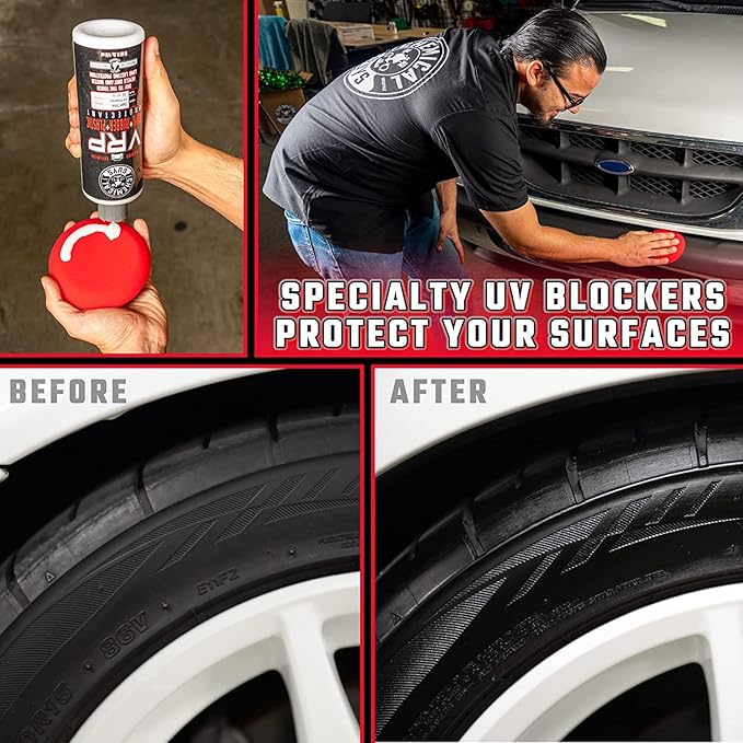 Chemical Guys VRP Vinyl, Rubber, and Plastic Dressing - Tire Dressing, Non-Greasy, Dry-to-the-Touch Shine for Tires, Trim, and More, Safe for Cars, Trucks, SUVs, RVs & More - 16 oz (Pack of 3)