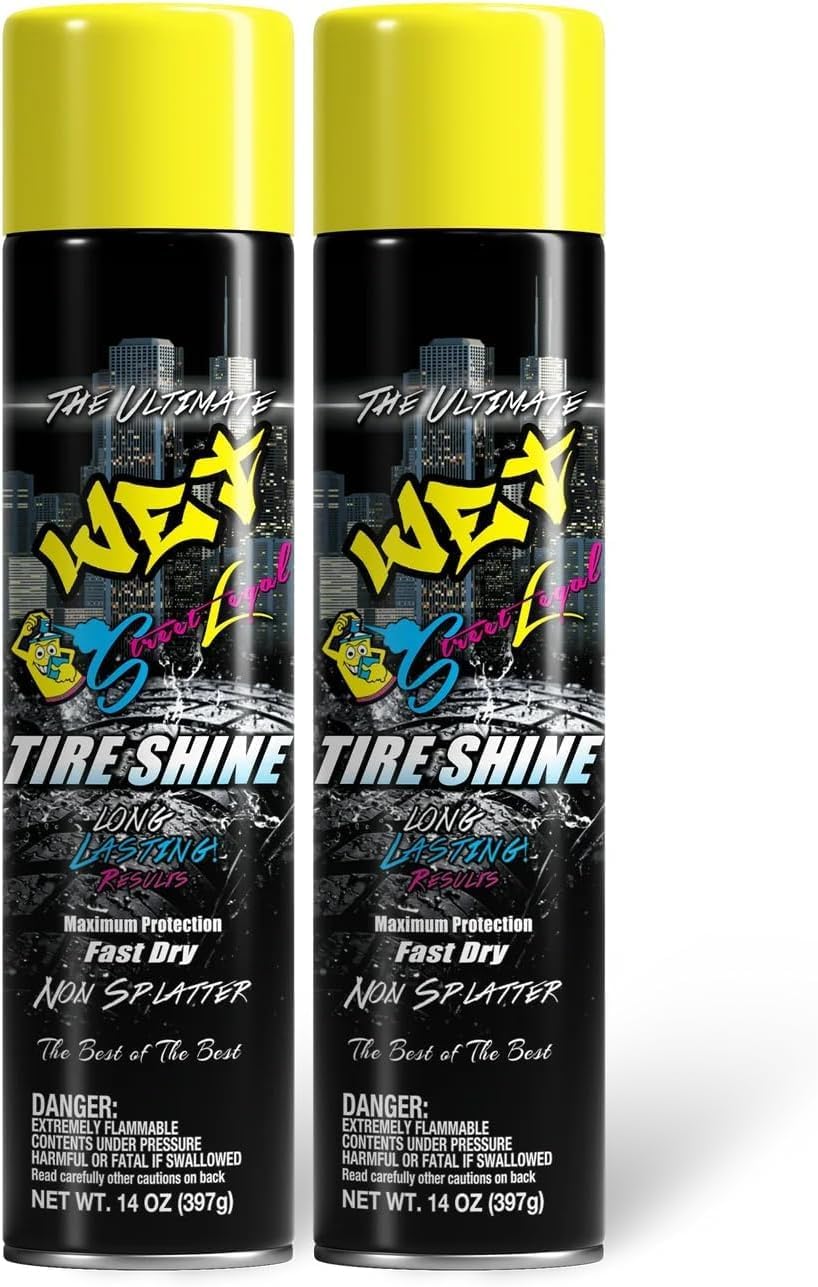 Ultimate Wet Tire Shine Aerosol Spray, 14 oz, Pack of 2