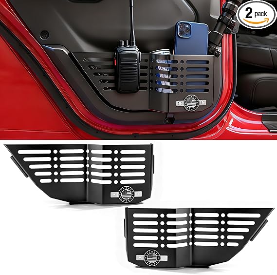 Metal Rear Door Pockets for Jeep Wrangler JL & Gladiator JT