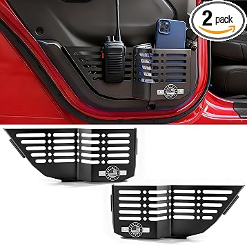 Metal Rear Door Pockets for Jeep Wrangler JL & Gladiator JT