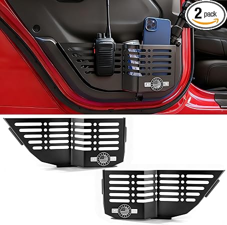Metal Rear Door Pockets for Jeep Wrangler JL & Gladiator JT