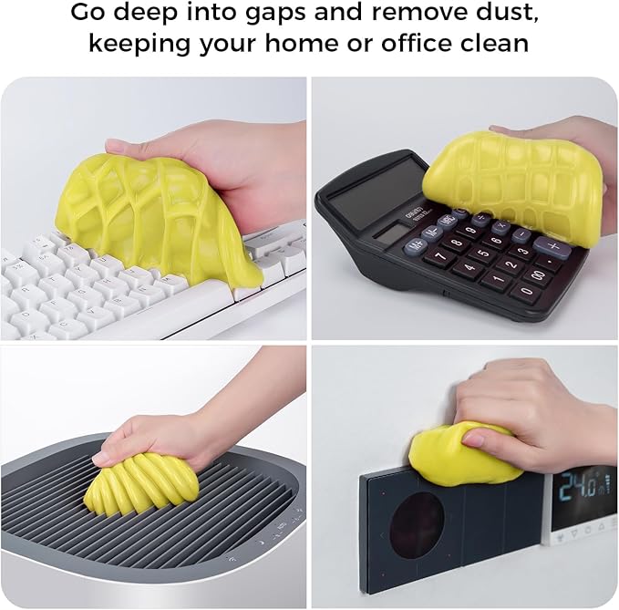 ColorCoral Cleaning Gel Universal Dust Cleaner for PC Keyboard Car Detailing Office Electronics Laptop Dusting Kit Computer Dust Remover, Computer Gaming Car Accessories, Gift for Men Women 160g