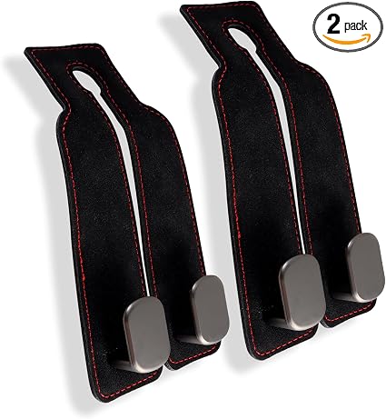 LUCKY-M 2Pack Car Hooks for Headrest, Car Headrest Hook for Purses and Bags, Car Seat Back Storage Hook Purse Holder for