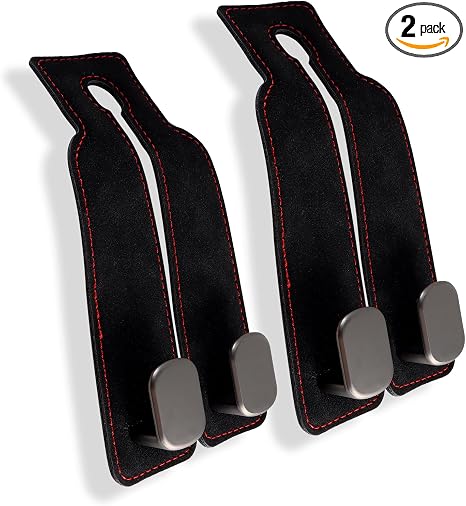 LUCKY-M 2Pack Car Hooks for Headrest, Car Headrest Hook for Purses and Bags, Car Seat Back Storage Hook Purse Holder for