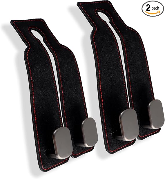 LUCKY-M 2Pack Car Hooks for Headrest, Car Headrest Hook for Purses and Bags, Car Seat Back Storage Hook Purse Holder for