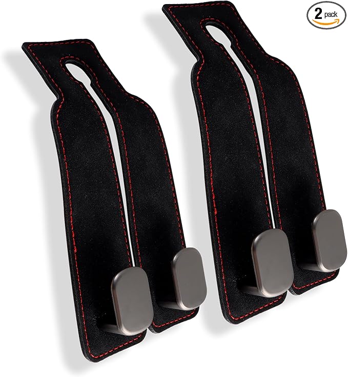 LUCKY-M 2Pack Car Hooks for Headrest, Car Headrest Hook for Purses and Bags, Car Seat Back Storage Hook Purse Holder for
