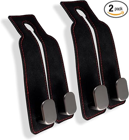 LUCKY-M 2Pack Car Hooks for Headrest, Car Headrest Hook for Purses and Bags, Car Seat Back Storage Hook Purse Holder for