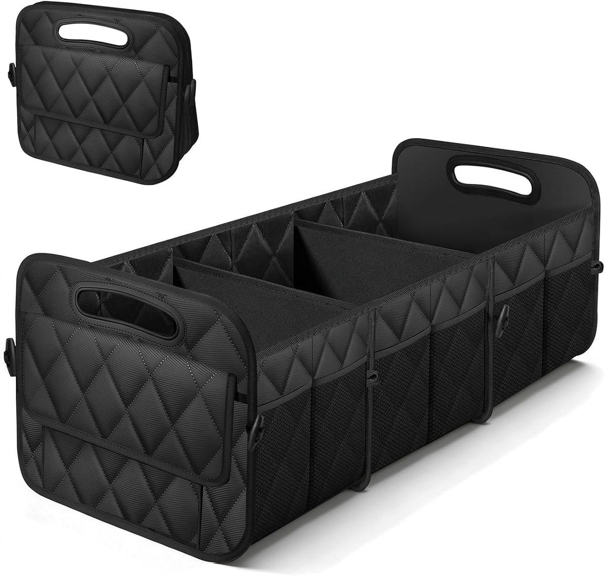 Trunk Organizer for SUV,Foldable & Sturdy Large Capacity Car Accessories for Women/Men,70L(XL-Black)