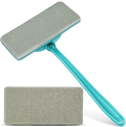 Professional Window Screen Cleaner- Large Brush Face for Door Mesh Cleaning- Detachable Mesh Screen Cleaning Tool- Wet a