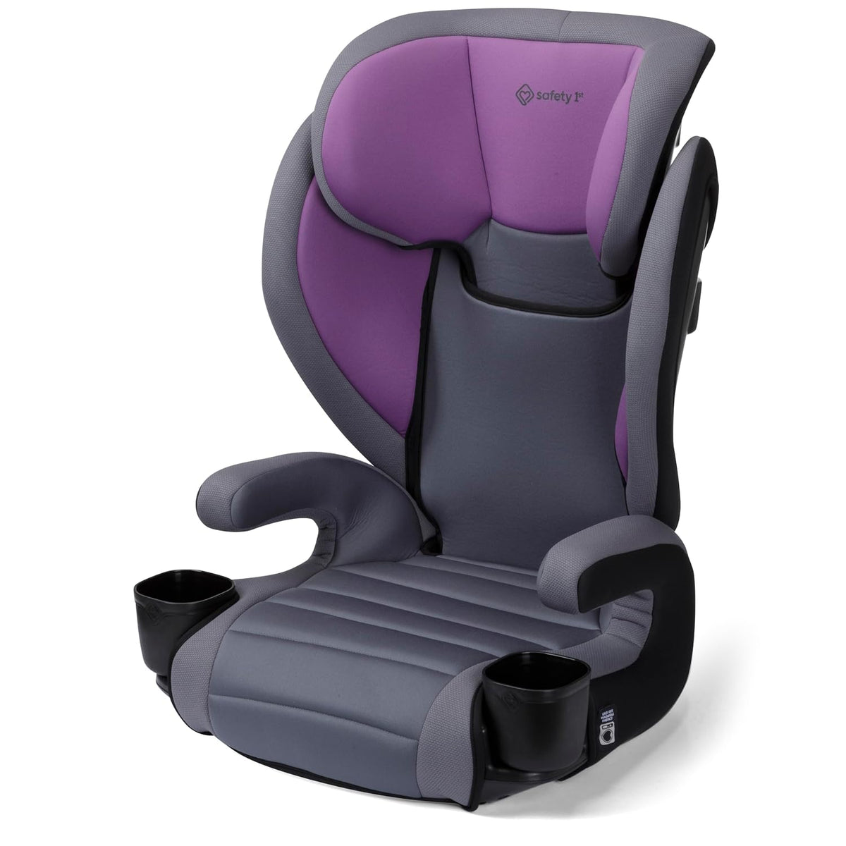 Grow and Go 2-in-1 Booster Car Seat with ComfortWings, Converts High-Back to Backless, 19" Wide, Slim Design, Lightweight, Foldable, Easy-Clean, Cup Holders, 40-100 lbs, Crushed Grape