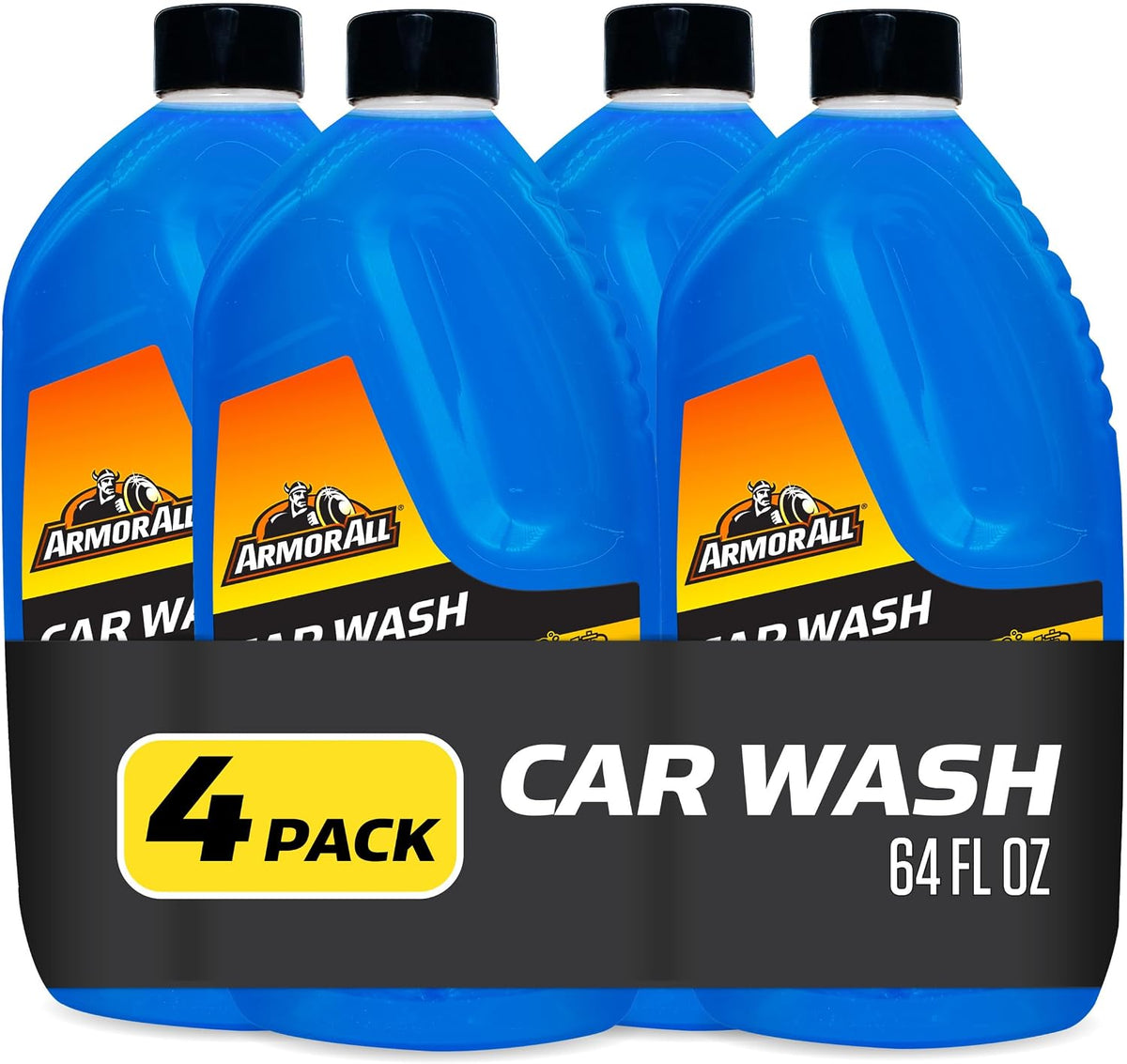 Car Wash Soap Concentrate, Hand Wash or Cannon, 64 Fl Oz, 4 Count