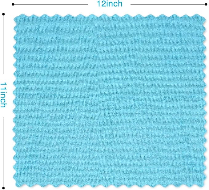 Orighty Microfiber Cleaning Cloth, 5 Pack Highly Absorbent Cleaning Rags, Household Cleaning Supplies, Reusable Lint Free Cloths Microfiber Rag for House, Kitchen, Car Care, 12x11 inch, Blue