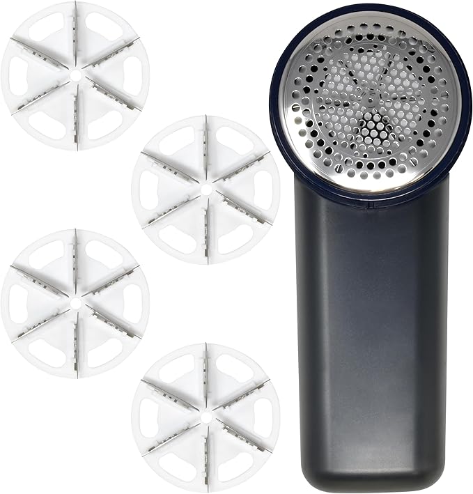 Electrolux Fabric Shaver Replacement Blades, 4-Pack, High Qulity 6-Leaf Blades for Safe and Efficient Lint and Pill Removal, Only Compatible with Electrolux Rechargeable Lint Remover