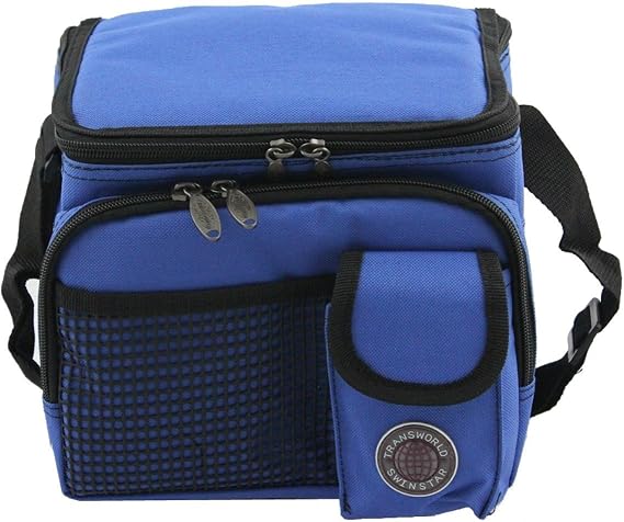 Transworld Durable Deluxe Insulated Lunch Cooler Bag (Many Colors and Size Available) (9" x 7" x 8", Royal Blue)