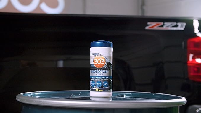 303 Products Automotive Protectant Wipes - Helps Prevent Fading & Cracking, Repels Dust, Lint & Staining, Superior UV Protection & Restores Lost Color, Exterior & Interior Car Cleaning Supplies