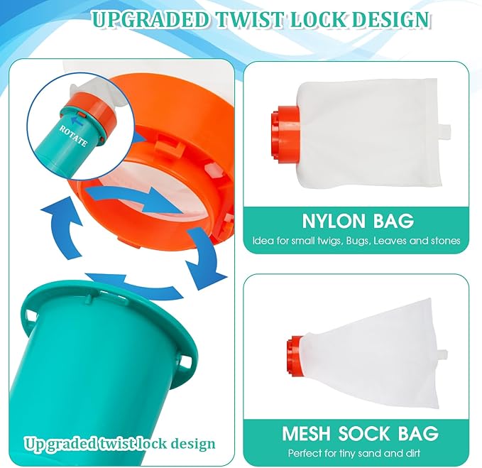 Premium Pool Vacuum Jet Underwater Cleaner, 3 Scrub Brushes, 2 Fine Mesh Bags, 6 Section Telescopic Pole of 56.5" and Handle - for Above Ground Pools,Spas & Ponds