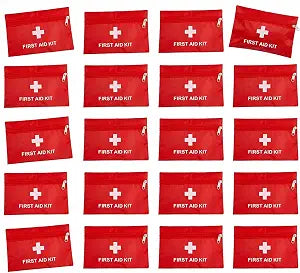20 Pack Empty First Aid Kit Bag, Small First Aid Pouch Bulk, Water Resistant Travel Medical Organizer, Mini Emergency Su
