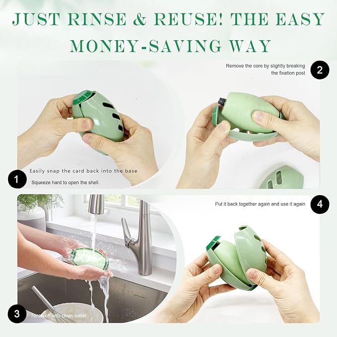 Reusable Washable Gel Lint Roller for Pet Hair, Extra Sticky Lint Remover for Clothes, Furniture, Car Seats, Portable Travel Size, Strong Adhesive, Fabric Safe,2-Piece Set (Green + White)