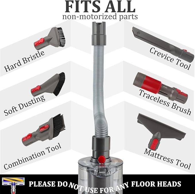 Attachments Kit for Dyson V15 V15s V9 V8 V11 V12 V10 V7 Gen5 Cordless Vacuum Cleaner,Compatible with Detect/Absolute/Outsize/Slim Accessories Replacement Brush Parts