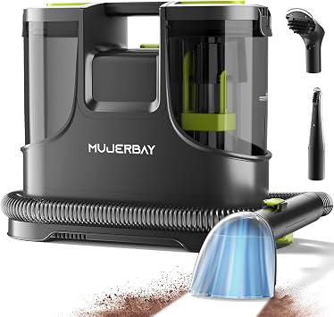 Upholstery Carpet Cleaner, MUJERBAY 15Kpa Portable Spot and Stain Cleaner Shampooer, Easy Move with Handle, 1.5-inch Dee