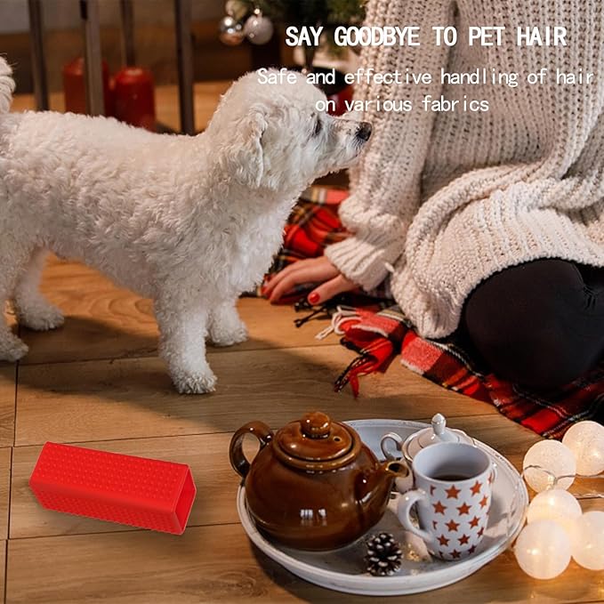 2pcs Pet Dog Cat Hair Remover, Pet Hair Removal Tool, Car Carpet Cleaner, Rubber Brush Roller, Dog Remover for car，Interior, Furniture, Sofa
