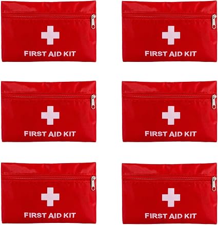 QCWN 6 Pack Empty First Aid Bag Mini Medical Kit Pouch Small Travel Emergency Survival Storage Bags for Car Home Hiking 