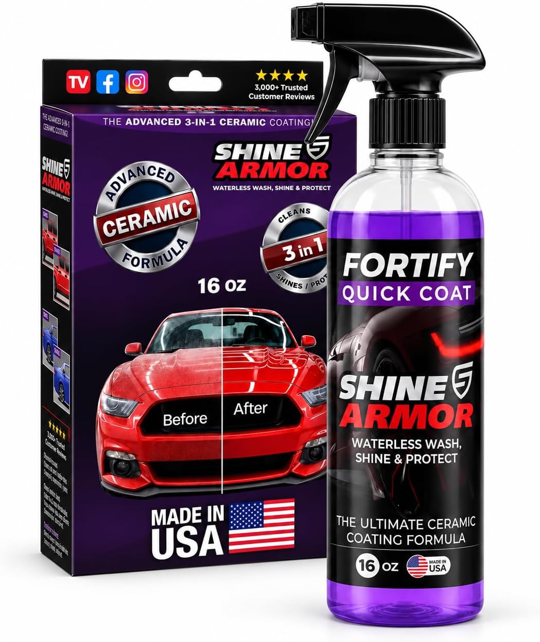 Fortify Quick Coat Ceramic Coating Spray, 16 fl oz