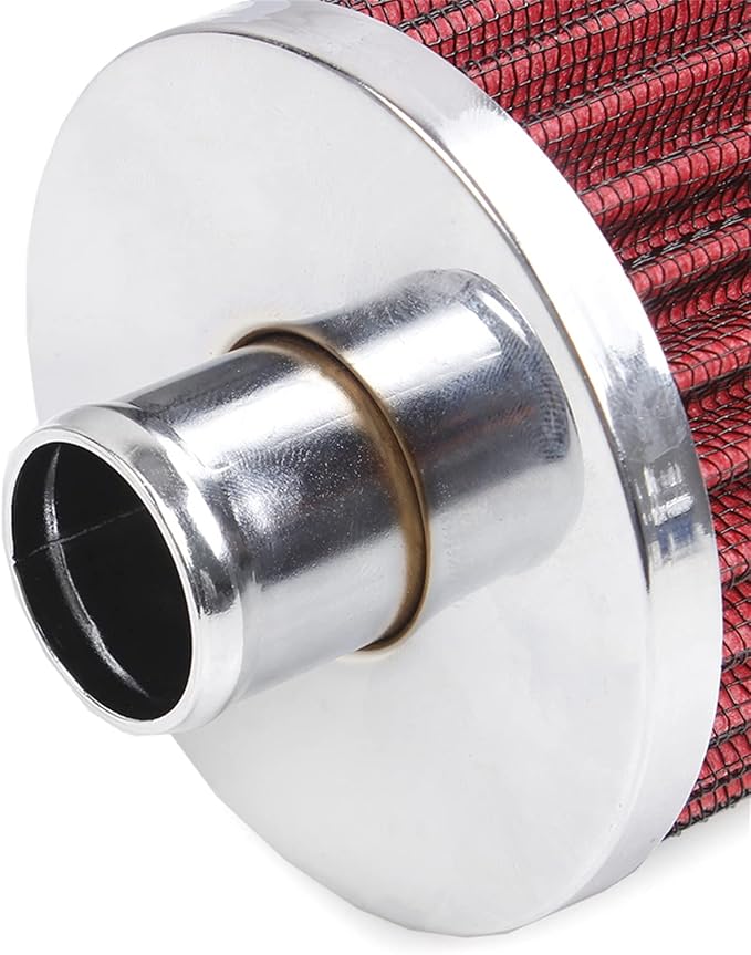 23mm Car Air Filter Universal Cold Air Intake Filter High Flow Vent Valve Cover Breather Filter (Red)