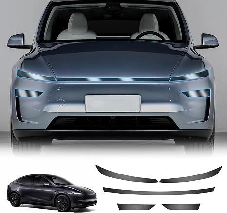 KUNGKIC for Tesla Model Y Juniper 2025 Headlights PPF, Smoke