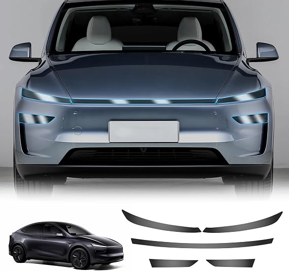 KUNGKIC for Tesla Model Y Juniper 2025 Headlights PPF, Smoke