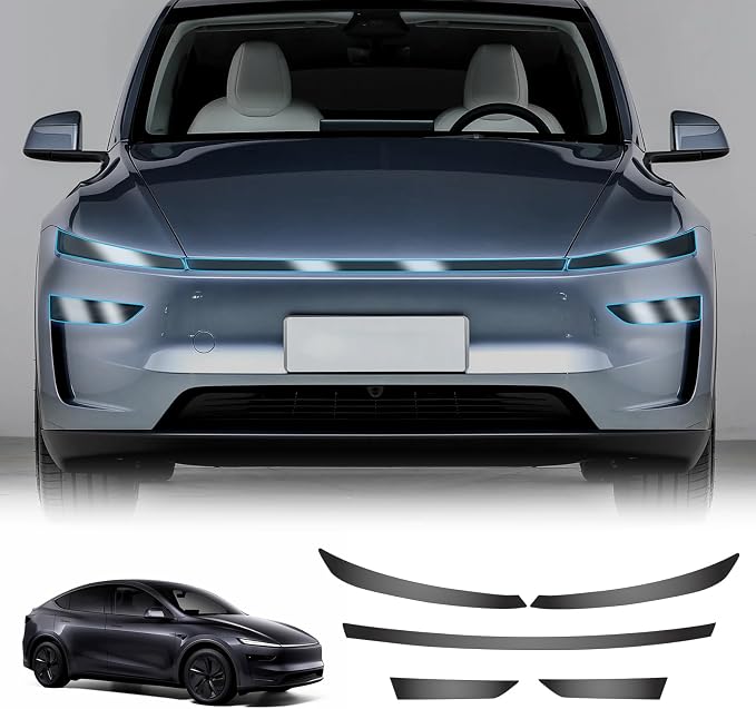KUNGKIC for Tesla Model Y Juniper 2025 Headlights PPF, Smoke