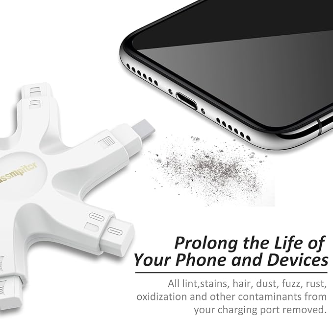 Tassmpitor for iPhone Cleaning Kit Port Cleaner, Repair and Restore Tool for iPad Pro Watch Cell Phone Charging Port, Lightning Charger Cables Speaker Airpod Cleaning Putty Dust for All Devices