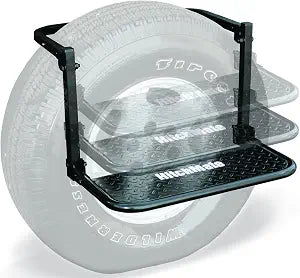 Heininger HitchMate TireStep – Adjustable Step for SUVs, RVs & Trucks, Tires Up to 12.5" Wide, 22"x10" Platform, 400 lb 