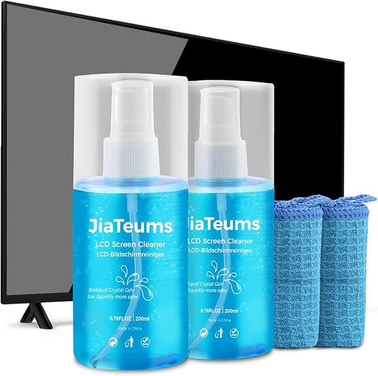 Car Screen Cleaner, Laptop Spray with Microfiber Cloth for LCD LED Electronic Device Monitor Glasses (200ml*2)