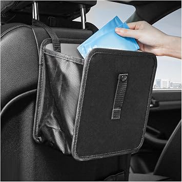 Foldable Car Trash Can, Waterproof Large Capacity Automotive Hanging Trash Bin, Leakproof Auto Garbage Bag Storage Conta
