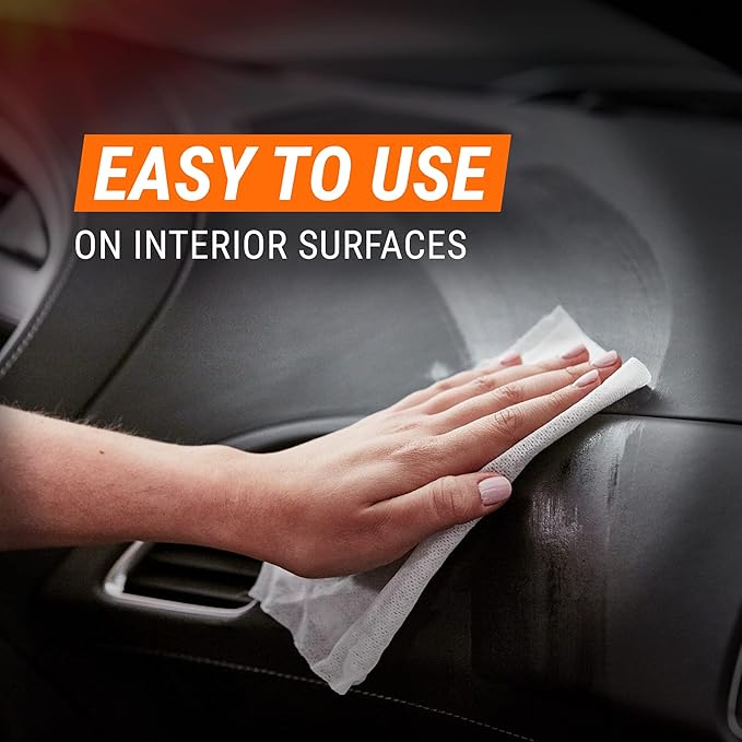 Armor All Interior Car Cleaning Wipes, Canister, Powerful Cleaning for Dashboards, Vinyl, Clear Plastics, Carpet and Fabric, 25 Count (Pack of 2)