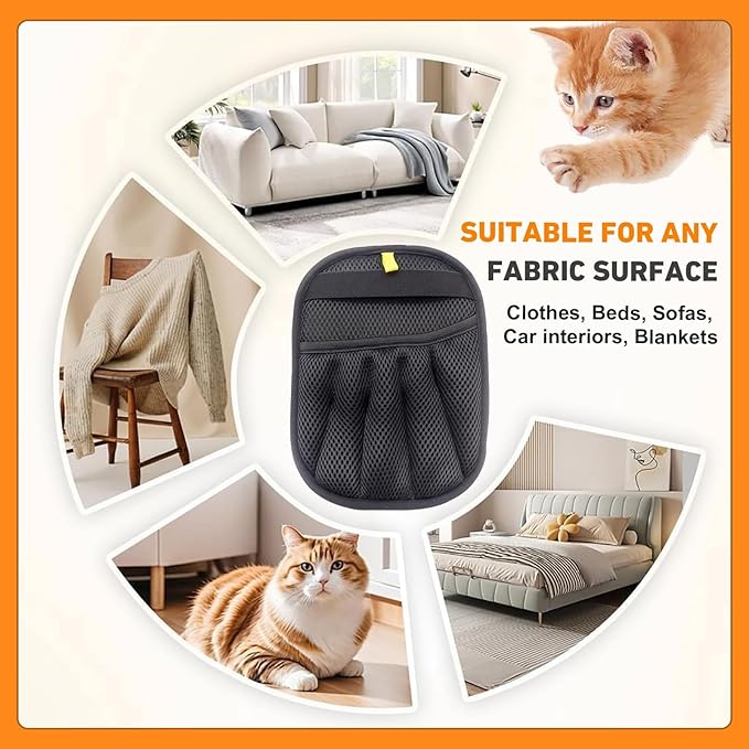 Pet Hair Removal Glove, Pet Hair Remover Gloves for Cats & Dogs Hair Remover, Magic Brush Pet Hair Removal Tool for Furniture, Couch, Car Seats, Clothing(1Pcs)