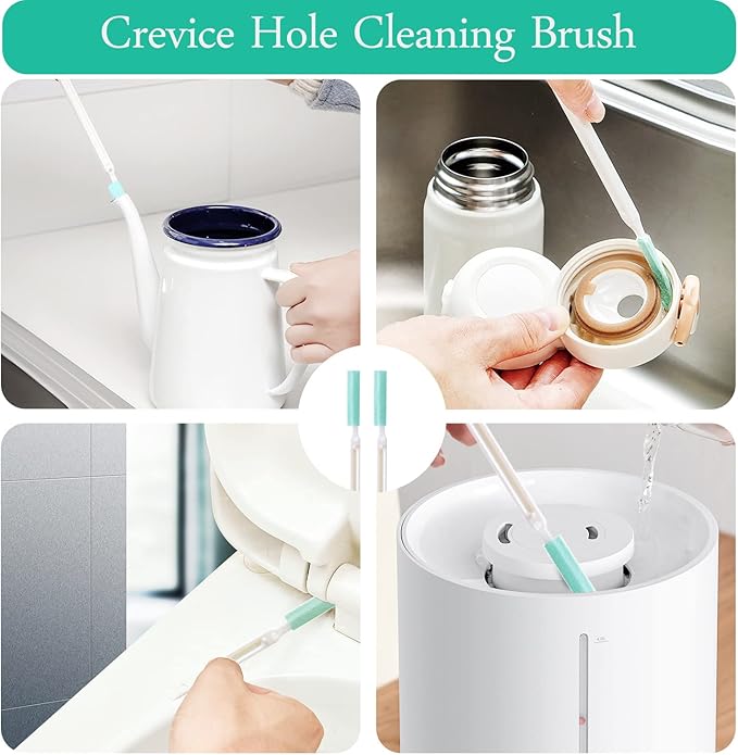 Small Cleaning Brushes for Household Cleaning,Crevice Cleaning Tool Set for Window Tracks Groove Humidifier Car Bottle Toilet Keyboard,Detail Tiny Scrub Cleaner Brush for Small Space Gaps Corner