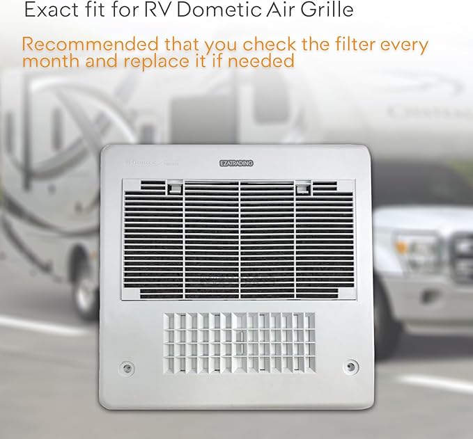 RV Premium Charcoal Activated Carbon Fiber Air Conditioner Filter - Air Duct AC Carbon Filter Replacement for RV AC Vent (2 Pack, 14" x 7.5")