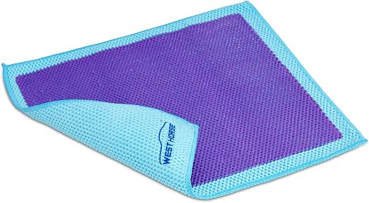 Clay Bar Towel Auto Detailing Claying Cloth, Purple, 12in x 12in