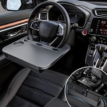 Compatible with Honda CR-V 2-in-1 Steering Wheel Tray Gap Storage Organizer