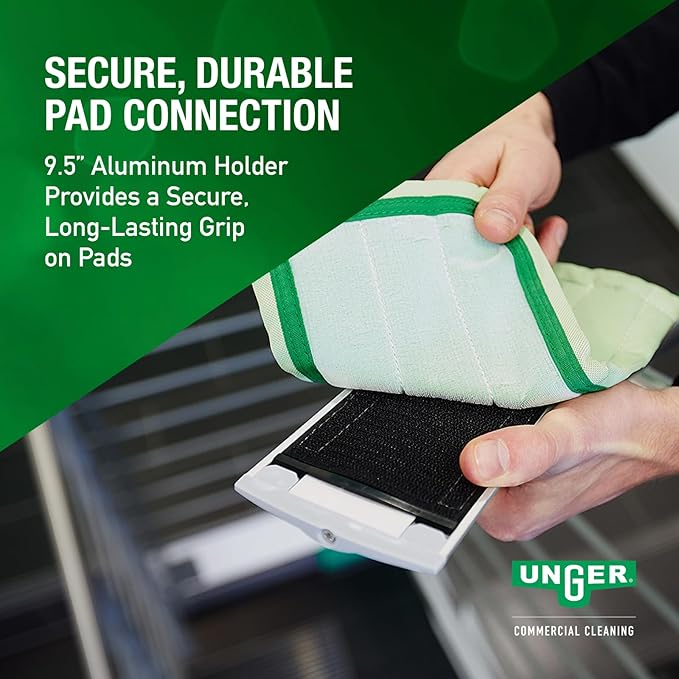 Unger Commercial SpeedClean Window Cleaning Kit – Complete Set with Telescopic Pole, Washing Pad for Streak-Free Windows and Glass