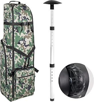 Goloni Golf Travel Bag with Wheels for Airlines, Heavy Duty Golf Club Travel Case, Water Resistant Golf Bag Cover for Ai